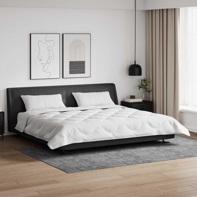Dekbed met Kussens 3 pcs Wit Microfiber en Dons Feather
