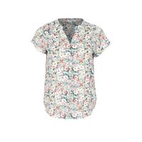 Paprika gebloemde top lichtblauw/rood/lichtgeel - thumbnail