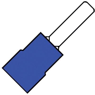 Geïsoleerde platte Pensteker P10mm voor draad 1,5-2,5 mm2 100 stuks klemko 100575