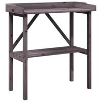 Plantentafel met schap 78x38x82,5 cm vurenhout grijs - thumbnail