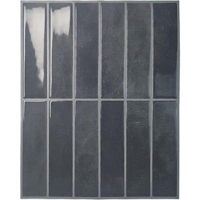 Donkergrijze Langwerpige Tegelsticker voor Badkamer en Keuken