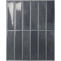 Donkergrijze Langwerpige Tegelsticker voor Badkamer en Keuken - thumbnail