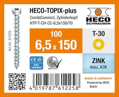 Heco Topix-plus CombiConnect 6,5 x 150 ck T-30 OKD verz; 100 stuks - HC61225