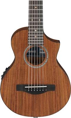 Ibanez EWP12EWB Open Pore Natural elektrisch-akoestische piccolo westerngitaar met gigbag
