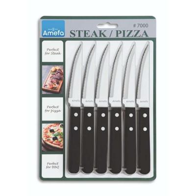 Amefa pizza/steak messenset 6-delig zwart