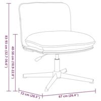 Kantoorstoel draaibaar stof donkergrijs - thumbnail