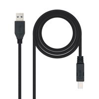 Nanocable 10.01.0802-BK kabel USB 3.0 voor printer, type A/M-B/M, stekker naar stekker, zwart, 2 m - thumbnail