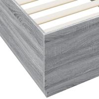 Bedframe met LED-verlichting grijs sonoma eikenkleurig 90x200cm - thumbnail