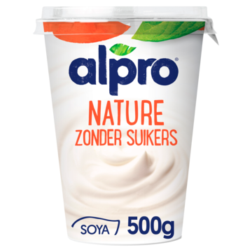 Alpro Plantaardige Variatie Op Yoghurt Naturel Zonder Suiker 500g bij Jumbo