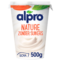 Alpro Plantaardige Variatie Op Yoghurt Naturel Zonder Suiker 500g bij Jumbo - thumbnail