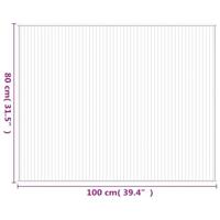 Vloerkleed rechthoekig 80x100 cm bamboe zwart - thumbnail