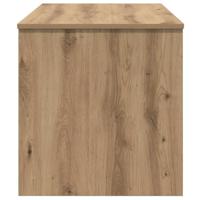 Salontafel met plank artisanaal eikenkleurig 102 x 50 x 52.5 cm - thumbnail