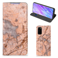 Samsung Galaxy S20 Standcase Marmer Oranje - thumbnail