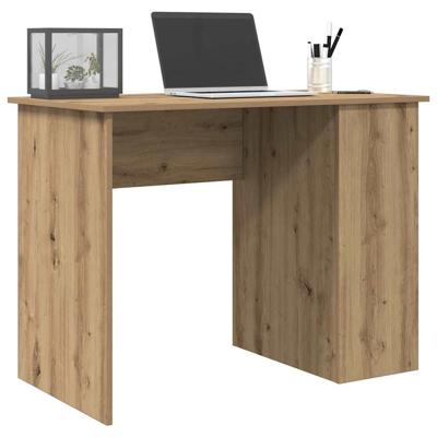 Bureau 100x55x75 cm bewerkt hout artisanaal eikenkleur Bureau 100x55x75 cm bewerkt hout artisanaal eikenkleur