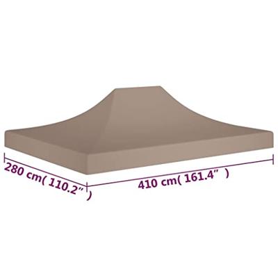 VidaXL Partytentdak 270 g/m² 4x3 m taupe - thumbnail