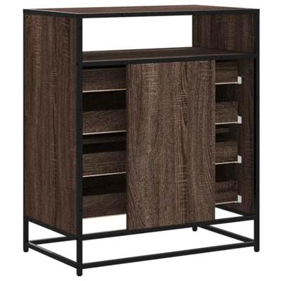 Ladekast 70x41x70 cm bewerkt hout bruin eikenkleur Ladekast 70x41x70 cm bewerkt hout bruin eikenkleur