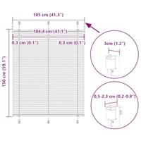 Pliss rolgordijn 105x150cm stofbreedte 104,4cm polyester blauw - thumbnail