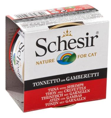 SCHESIR in jelly Tuna with shrimps - nat kattenvoer - 85 g