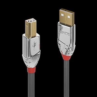 Lindy 7,5 m USB 2.0 printerkabel, USB-A naar USB-B-kabel, scanner/printerkabel voor HP, Canon, Dell, Epson, Brother, Cromo Line