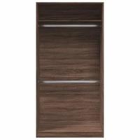 Kledingkast 100x50x200 cm bewerkt hout bruin eikenkleur - thumbnail