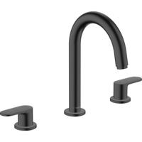 Hansgrohe Wastafelmengkraan 3-gats Vernis Blend Met Trekwaste Mat Zwart - thumbnail