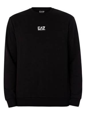 EA7 Emporio Armani 8NPM30 Sweater Heren Zwart/Wit - Maat L - Kleur: Zwart | Soccerfanshop