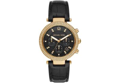 Horlogeband Michael Kors MK6984 Leder Zwart 12mm Horlogeband Michael Kors MK6984 Leder Zwart 12mm
