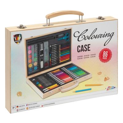 Creative Craft Group Houten kleurkoffer fsc, 86dlg.