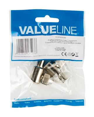 Coax connector metaal male haaks
