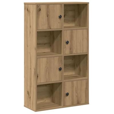 Boekenkast 60x24x101,5 cm bewerkt hout artisanaal eikenkleurig
