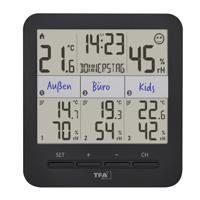 TFA Dostmann KLIMA@HOME 2 30.3075.01 Draadloze thermo- en hygrometer Zwart - thumbnail