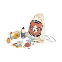 Tender Leaf Toys speelset Safari 48 cm textiel/hout crème 6 delig - thumbnail