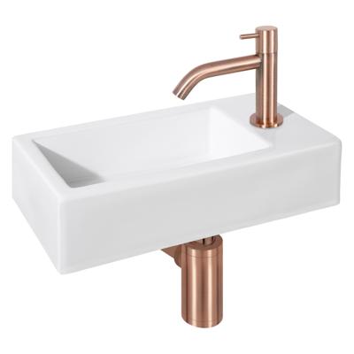 Differnz Differnz Ravo fonteinset keramiek - kraan gebogen rood koper