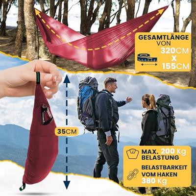 Ticket to the moon Compact Hammock Hangmat Burgundy