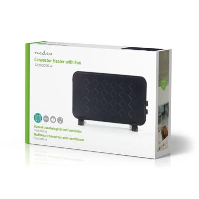 Nedis Convectieverwarming | 1200/2000 W | Zwart