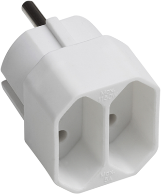 Meister Euro-Adapter 2V Wit - WU7423210