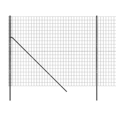 Draadgaashek 1,6x10 m gegalvaniseerd staal antracietkleurig
