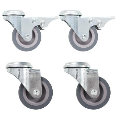 VidaXL 32 st zwenkwielen met boutgaten 50 mm