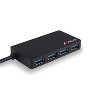 NGS USB IHUB 3.0 - USB 3.0 Hub met 4 Ooorten, High Speed Transmission tot 5 Gbps, Compatibel met USB 1.1, 2.0 en 3.0, Plug&Play, Klein en Lichtgewicht, 7.7 x 4.2 x 1.2 cm, Kleur Zwart - thumbnail