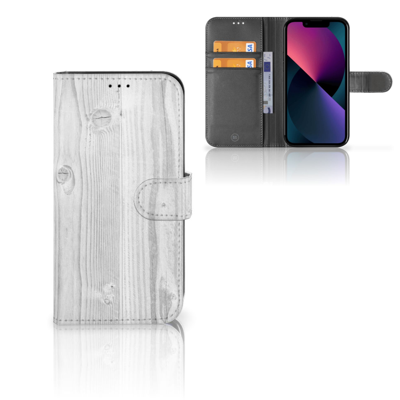 Apple iPhone 13 | Book Style Case | White Wood