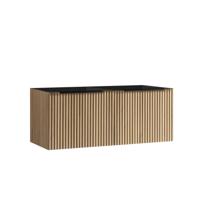 Onderkast Wiesbaden Ribbella Met 2 Laden 2 Uitsparingen 120x45 cm Naturel Eik - thumbnail