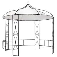 VidaXL Prieel rond 300x290 cm wit - thumbnail