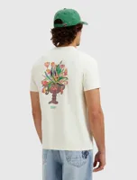 Pure Path Flower Vase T-Shirt Heren Beige - Maat M - Kleur: Beige | Soccerfanshop - thumbnail