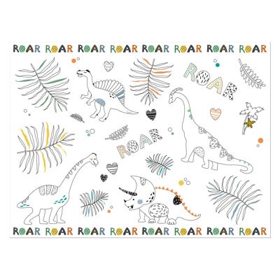 Folat BV Kleurplaat placemat dino roars, 6st.