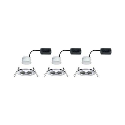 Paulmann Nova Inbouwlamp voor badkamer Set van 3 stuks LED LED 18 W IP44 Chroom (glanzend) Paulmann Nova Inbouwlamp voor badkamer Set van 3 stuks LED LED 18 W IP44 Chroom (glanzend)