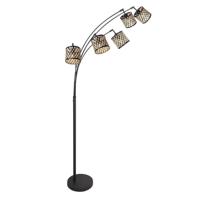 Steinhauer Vloerlamp 5-lichtsSumba met bamboe kappen Ø12cm - 4493ZW - thumbnail