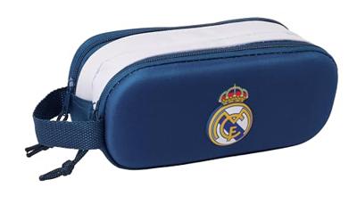 Pennenetui met 2 vakken Real Madrid C.F. Zwart 21 x 8 x 6 cm 3D