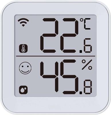Thermometer en hygrometer - KONYKS - Termo 2 - Binnen - Temperatuur- en vochtigheidsdetector - Wi-Fi - Groot display - Wit