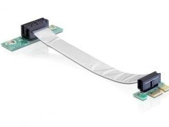 Delock 41839 Riser Card PCI Express x1 > x1 met flexibele kabel 13cm linkerinvoer Delock 41839 Riser Card PCI Express x1 > x1 met flexibele kabel 13cm linkerinvoer
