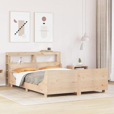 Bedframe zonder matras massief grenenhout 140x190 cm